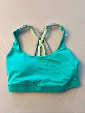 Aqua Cross-Back Sports Bra